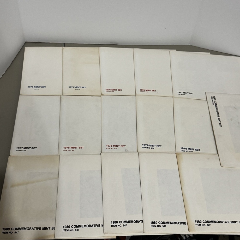 Lot Of 16 USPS Mint Set Stamps Commemorative Sets 1975 1976 1977 1978 1979 1980